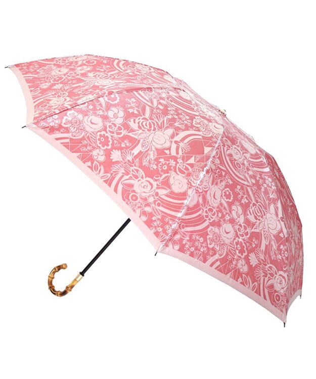 槇田商店 Kirie 更紗 ルージュ 折りたたみ傘 赤