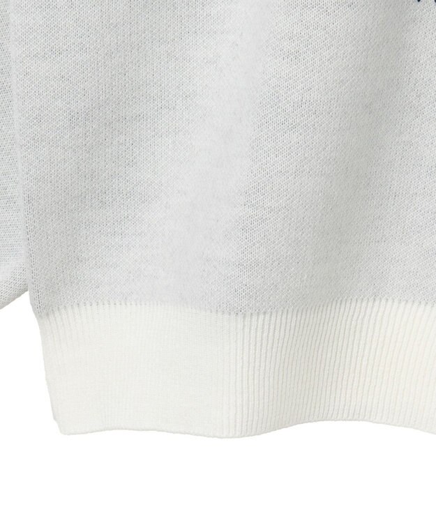 WEGO スポーツグラフィックジャガードニット ホワイト