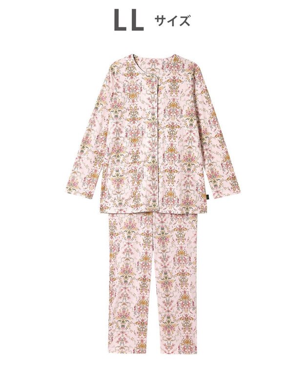 WACOAL パジャマ 長袖 長ズボン 綿100%(本体) ミントン レディース NDX541 /ワコール ピンク