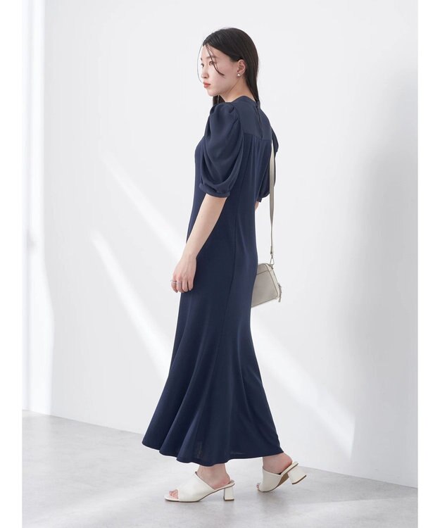 earth music&ecology リブドッキングワンピース Navy