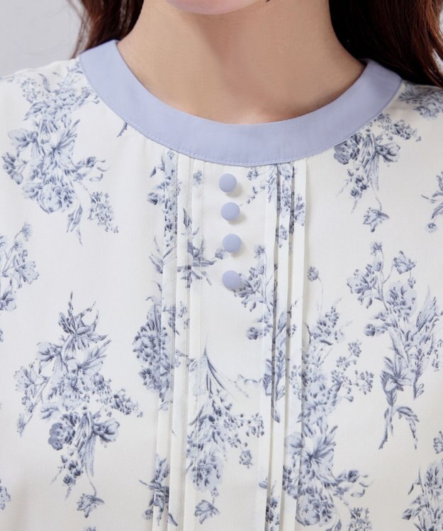 Tiaclasse L 【洗える】トワルドジュイ配色ワンピース アイボリー