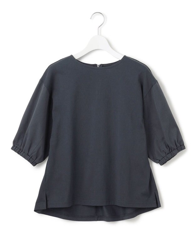 J.PRESS YORK STREET 【WOMEN】ツイストスリーブジャージ プルオーバー ネイビー系