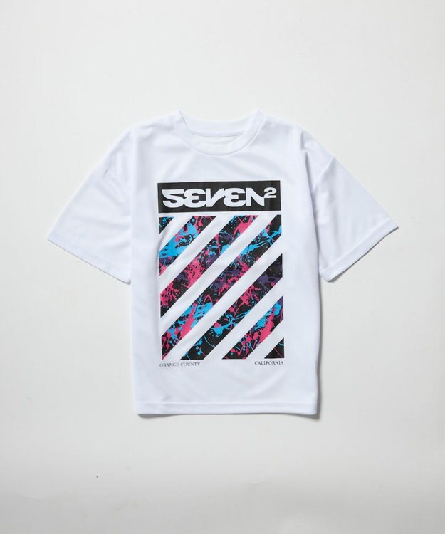 OP／FILA 【SEVEN2】ストリ－トデザインロゴTシャツ ホワイト