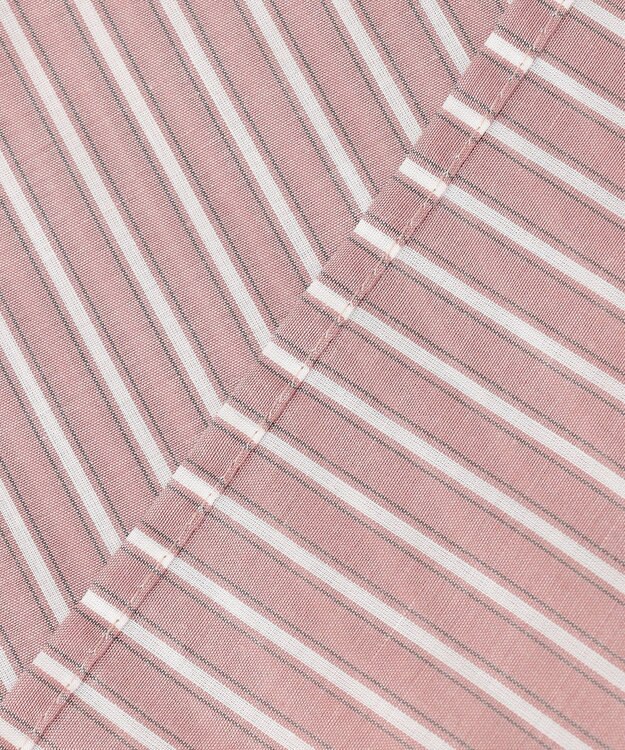 ANY SIS 【洗える】フェイクパールストライプ ブラウス ベージュストライプ