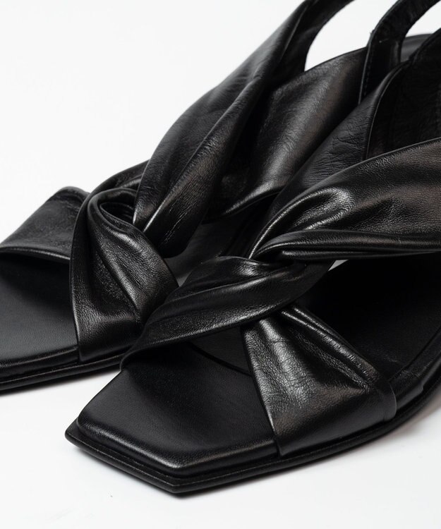BONTRE 【BONTRE/ボントレ】ツイストヒールサンダル ブラック