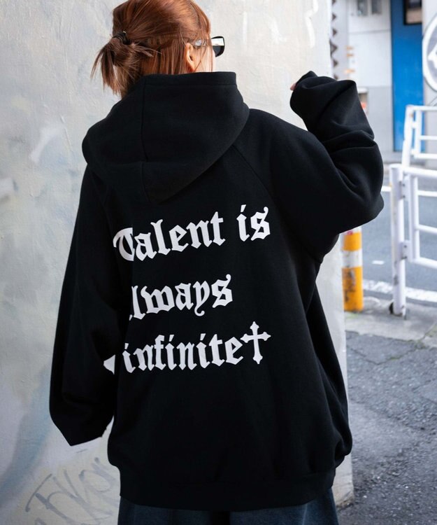 WEGO ウイングハートBIGパーカー ブラック