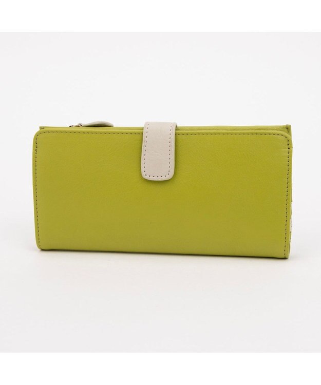 UNBILLION アトランタ ATLANTA / 牛革二つ折りカラーコンビ長財布 グリーン