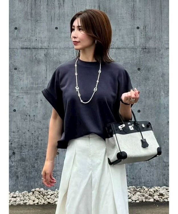 Green Parks 裾ドロストポンチプルオーバー Charcoal Gray