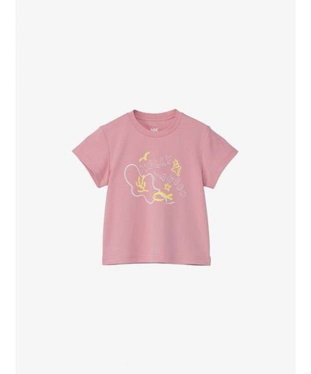 HELLY HANSEN 【キッズ】ショートスリーブオーシャンランドグラフィックティー ピンクシェル