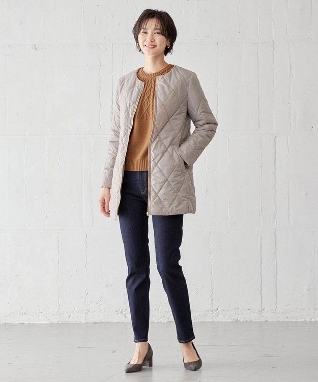 J.PRESS LADIES L 【WEB限定・洗える】 EIGER CORD 求心編み ニット キャメル系