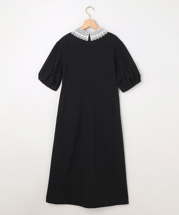 組曲 S 【先行予約・2WAY】レース襟フレンチテリー ワンピース ブラック系