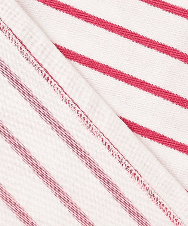 組曲 L プレーティング天竺バックタックボーダー カットソー オールドローズ系1