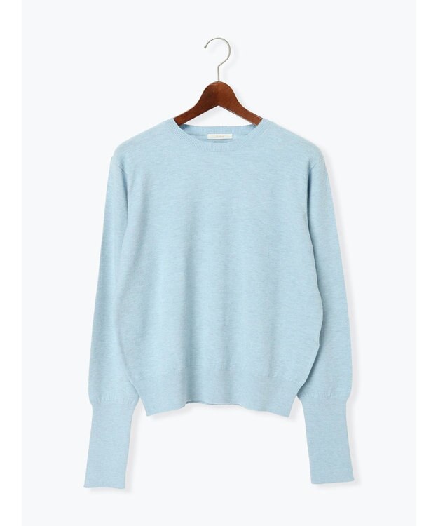 Te chichi プレーンニット(吸湿発熱) サックスブルー