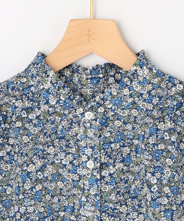 組曲 【先行予約】フラワーガーデンプリント ブラウス ブルー系5