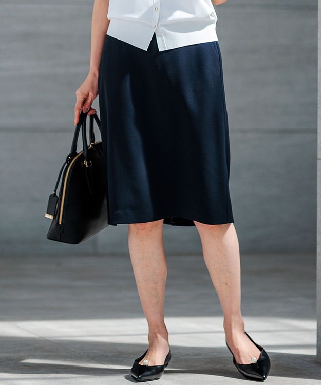 セットアップ対応/洗える】ドライツイル タイトスカート / 23区 L