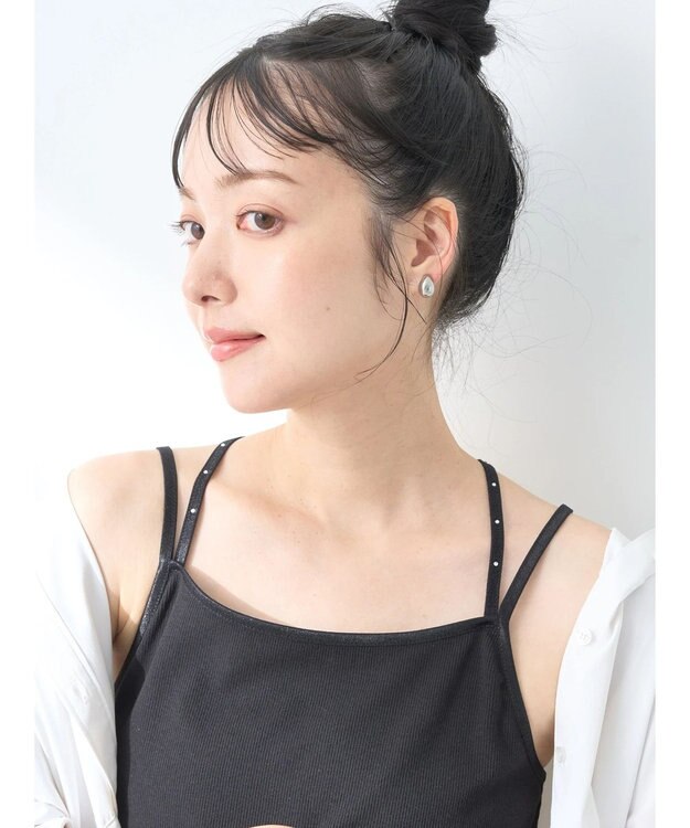 earth music&ecology キラキララインストーンキャミ Black