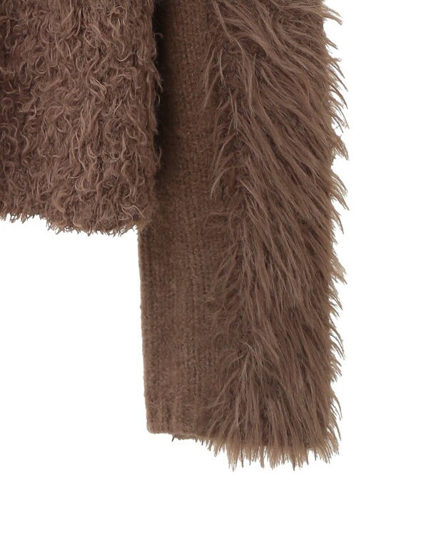 Green Parks ■ＥＳＣＡＲ　シャギーニットジャケット Brown