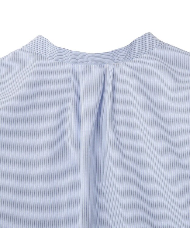 Green Parks タックショートスリーブブラウス Stripe