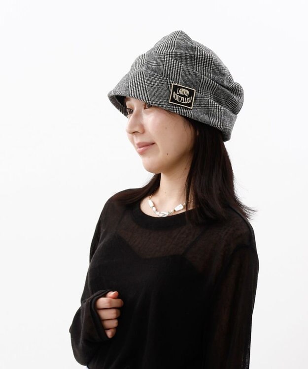 AURORA 【 LANVIN COLLECTION（ランバン コレクション） 】ドレープクロッシェハット チャコールグレー