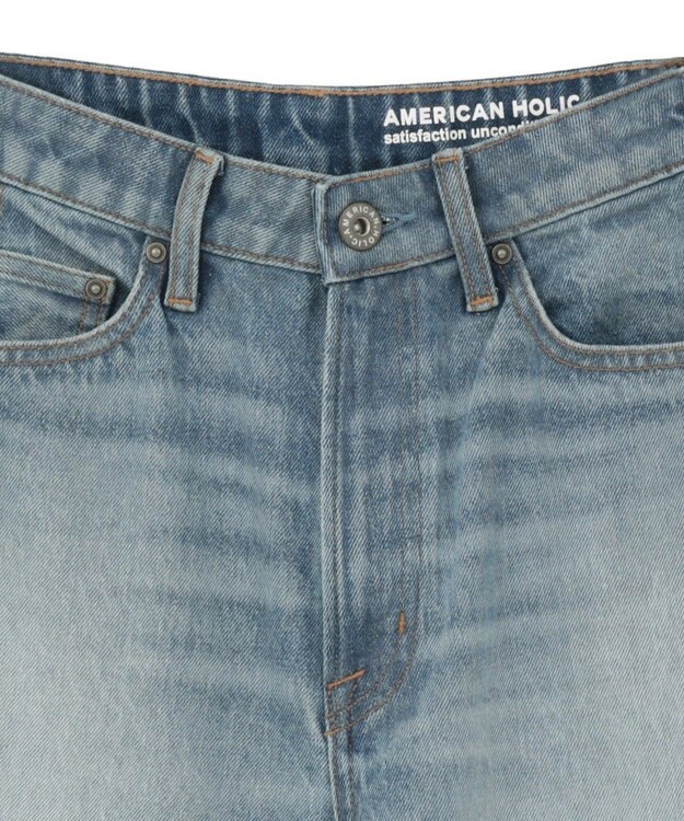 AMERICAN HOLIC ルーズストレートデニムパンツ Light Indigo