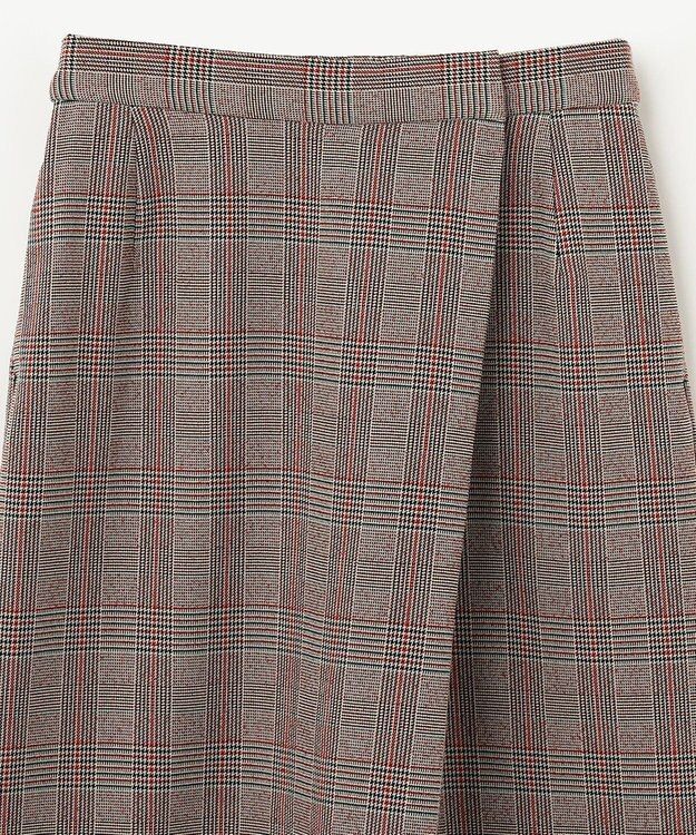 ANY 【ウエストゴム】ラップ風ガウチョパンツ オレンジ系3