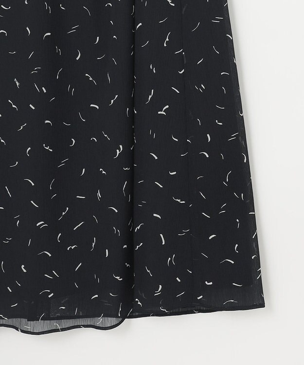 自由区 L 【洗える】ドローイングタッチプリント ワンピース ネイビー系5