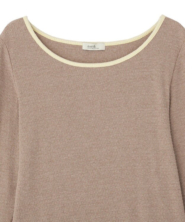 earth music&ecology 【2点SET】レイヤードバイカラーカットワンピース ベージュ