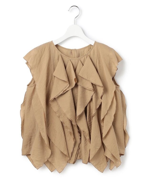 23区 【GOLD LABEL】シアーシルク ブラウス キャメル系