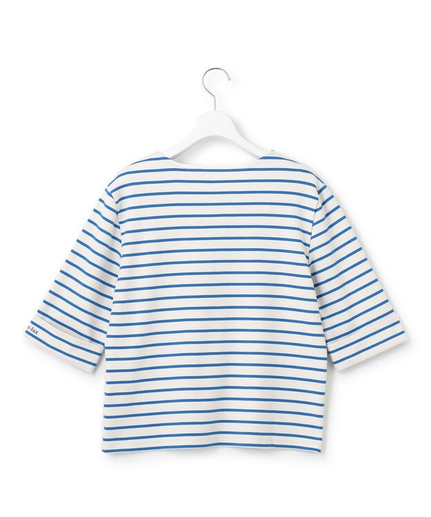 23区 L 【Oggi4月号掲載/一部店舗限定】Armor-lux 5分袖 ボーダー カットソー アイボリーxブルーボーダー