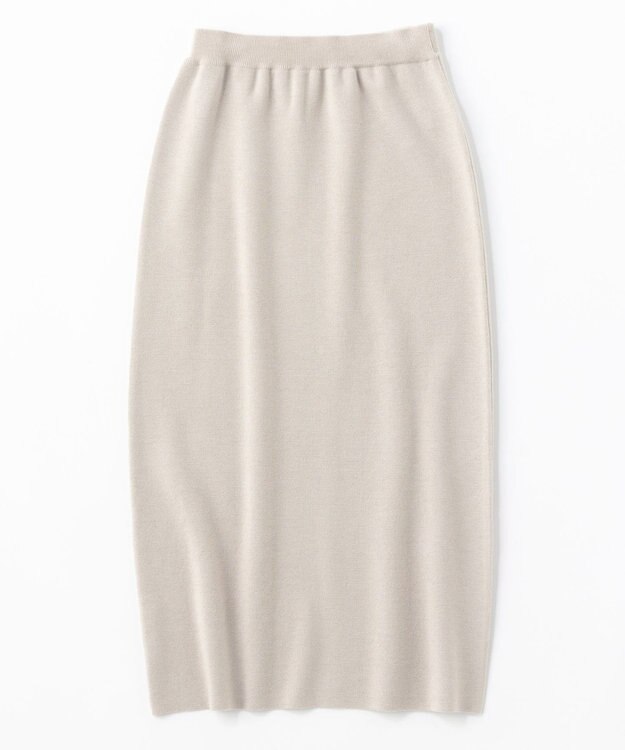 UNFILO 【洗える】ミラノリブスカート グレージュ