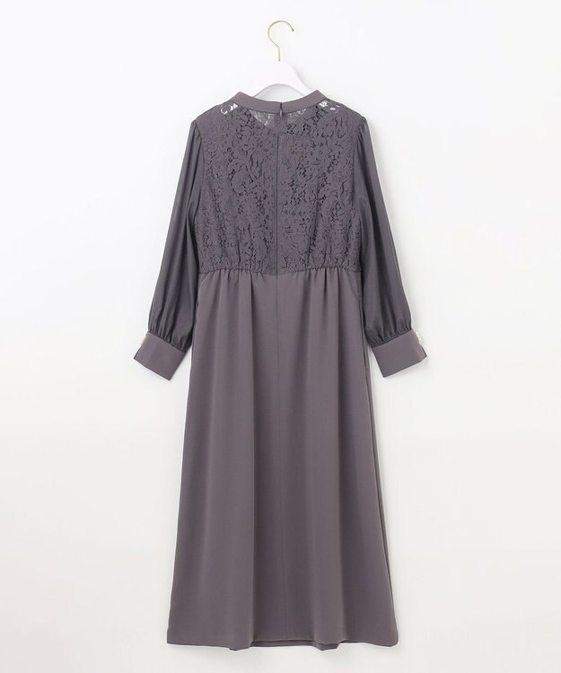 ANY SIS 【洗える】Nobleコンビ ドレス スレート