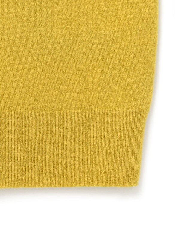 ICB 【CLASSY.1月号掲載・前後着用可能】ピュアカシミヤ バイカラーニット ライム×ライトグレー系