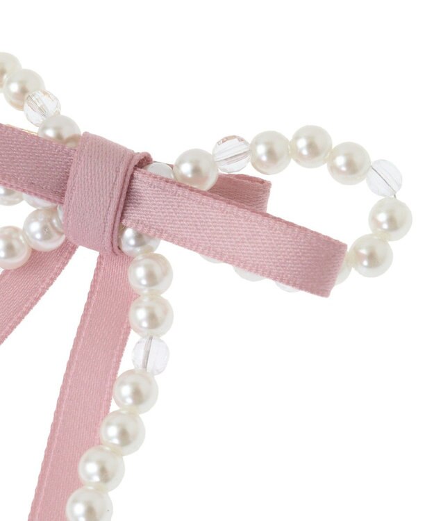 Maison de FLEUR パールリボン2SETクリップ Pink