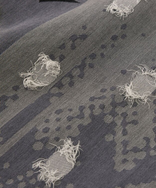 POLS コットン・キュプラ MIXTURE　フサスカーフ グレイ