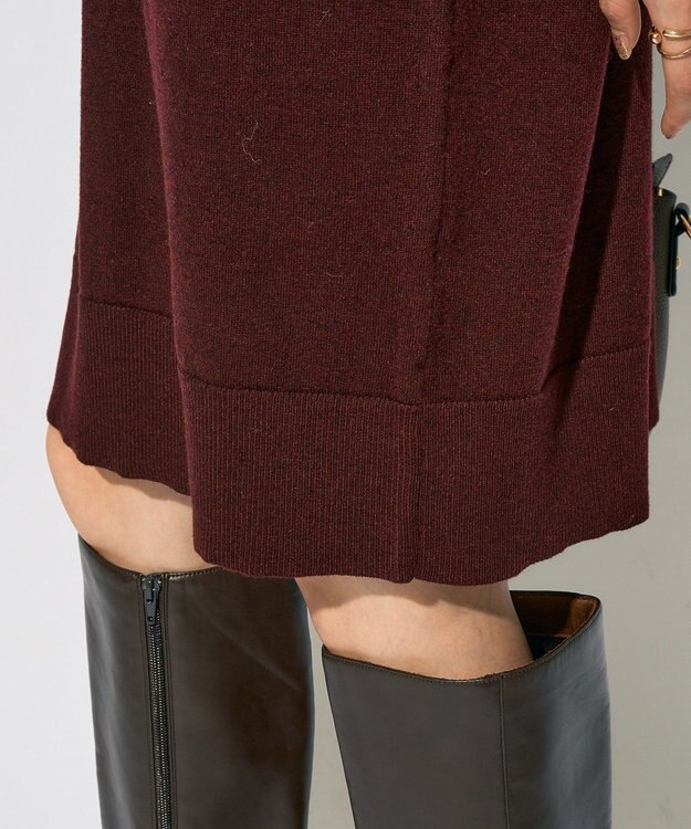 YECCA VECCA 【archive】ラッフルニットワンピース Bordeaux