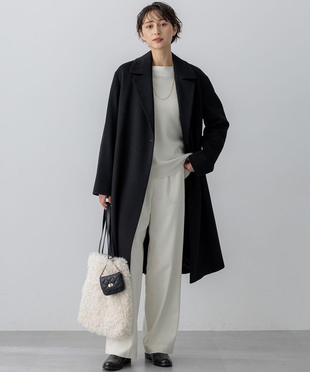 23区 【洗える】ウールカシミヤラメ ドルマンスリーブ ニット アイボリー系