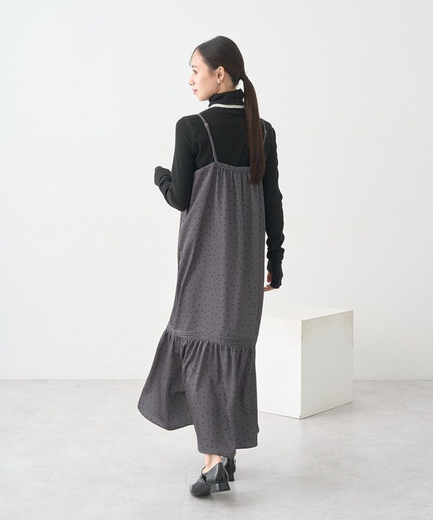 earth music&ecology リブタートルネックプルオーバー Black