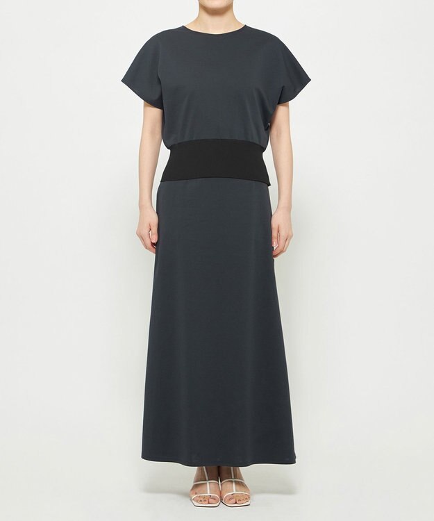 uncrave ダブルフェイスジャージー ドルマンスリーブリブトップス スレート