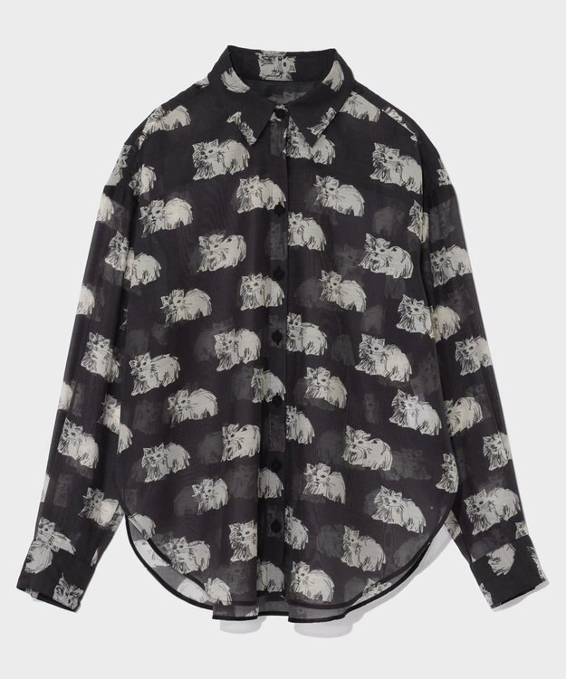 GRACE CONTINENTAL シアーCatブラウス ブラック