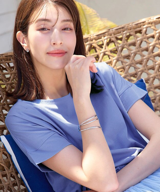 Tiaclasse 【洗える】バイオシルケットカットソープルオーバー サックス