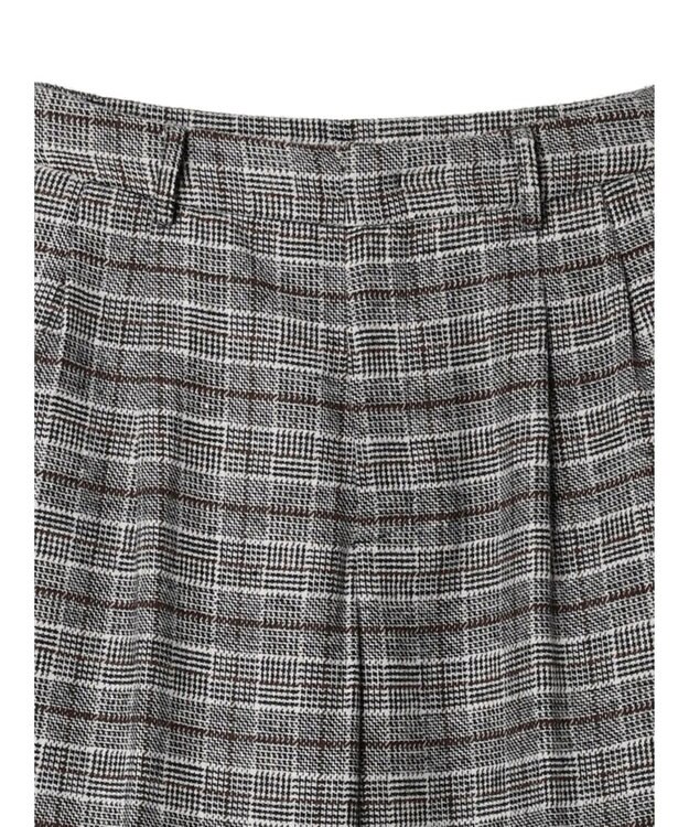 AMERICAN HOLIC ツイードタックワイドパンツ Glen Check