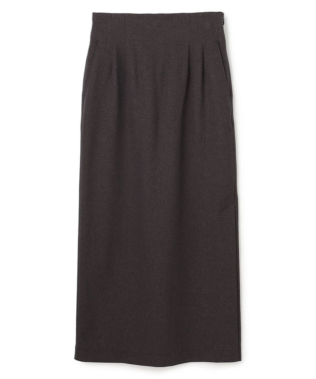 uncrave ウォッシャブルウールライクツイル Iラインスカート 【WEB限定】グレーブラウン