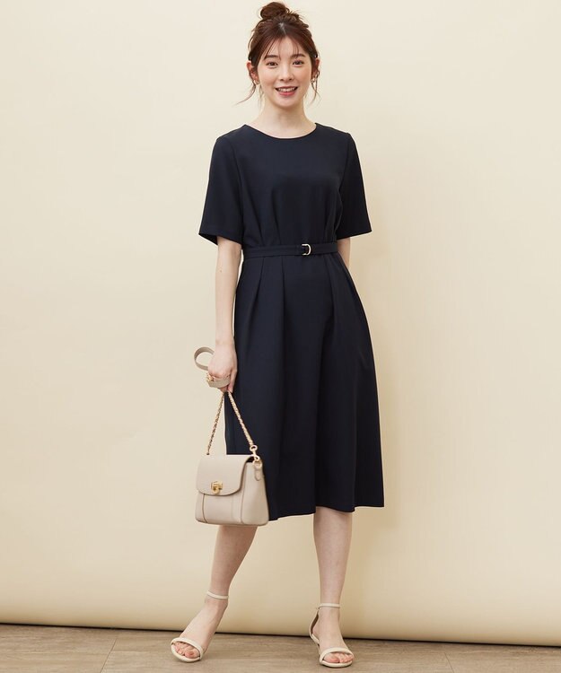 ANY SIS L 【UVカット / 接触冷感 / 吸水速乾】スマートビューティストレッチ ワンピース ネイビー