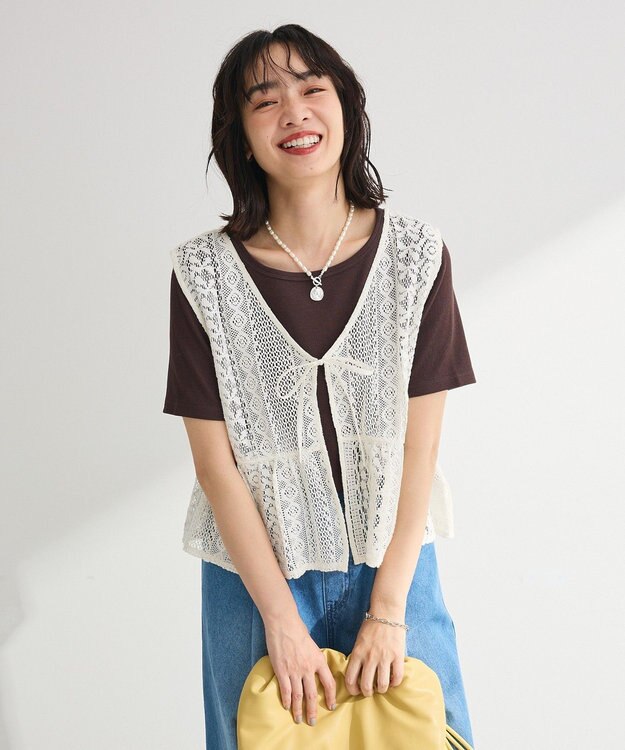 Green Parks レースベスト Ivory