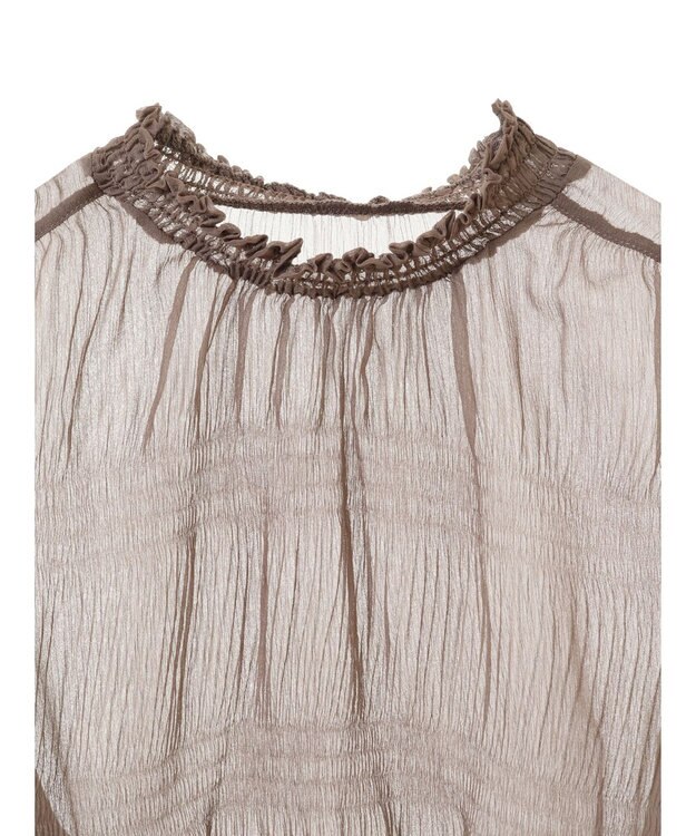 earth music&ecology マジョリカプリーツシアープルオーバー Mocha