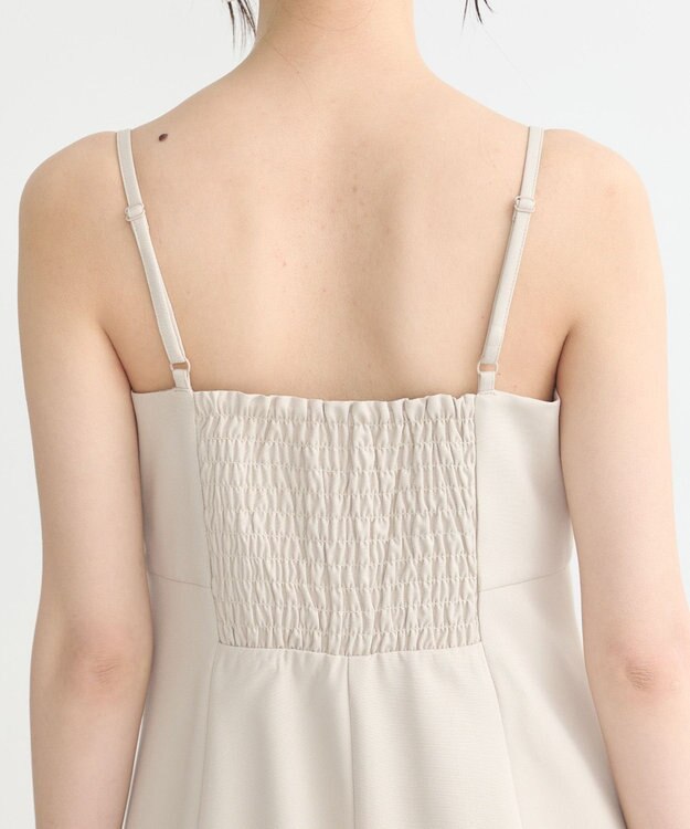 earth music&ecology SET2点フリルボレロ＋ナローワンピース ライトベージュ