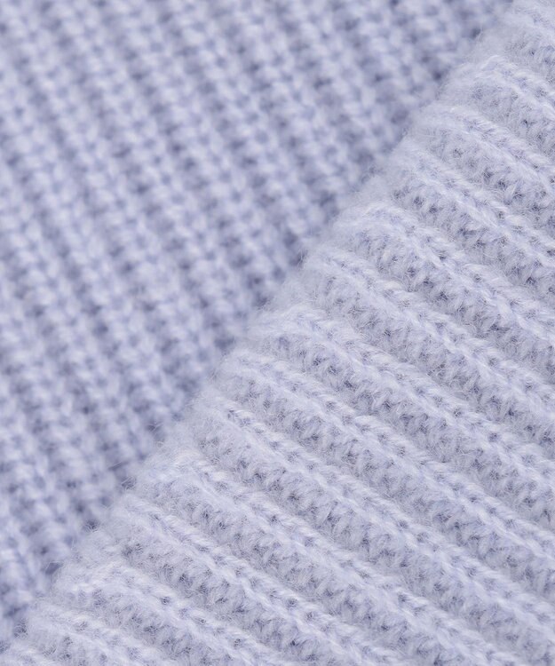 自由区 L 【洗える】ウールカシミヤブレンドプルオーバー ニット テンダーブルー