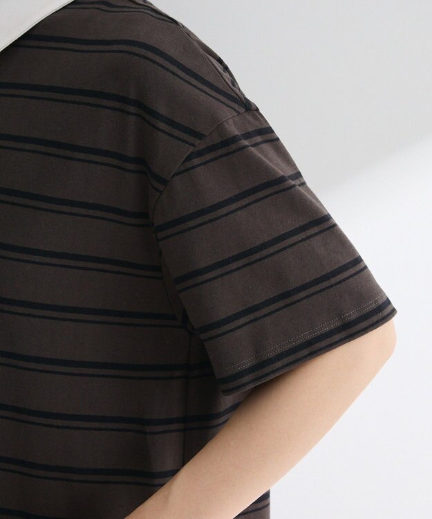 Green Parks ・ＳＵＧＡＲ　ＳＰＯＯＮ　ボーダーポロワンピース Charcoal Gray