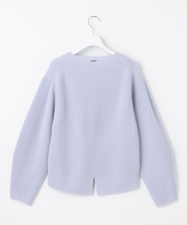 自由区 L 【洗える】ウールカシミヤブレンドプルオーバー ニット テンダーブルー