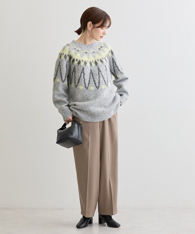 Green Parks ・ＥＬＥＮＣＡＲＥ　ＤＵＥ　カーブパンツ Gray Beige